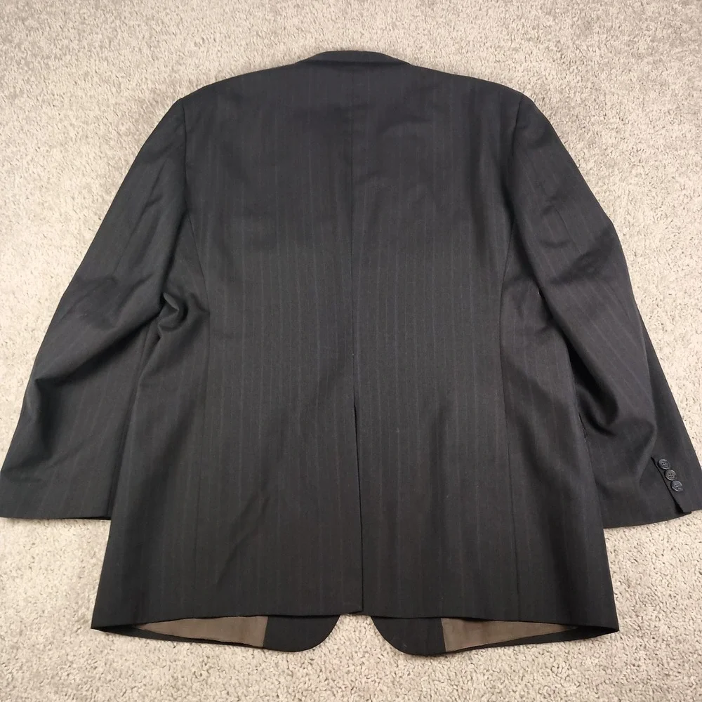 Vintage Towncraft 48L 42W Rainbow Pinstripe Durable Wool Blend Mens 2 Piece Suit